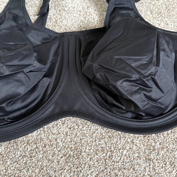 SYROKAN Women's Sports Bra Black Underwire Plus Size 46F NEW - Picture 4 of 10
